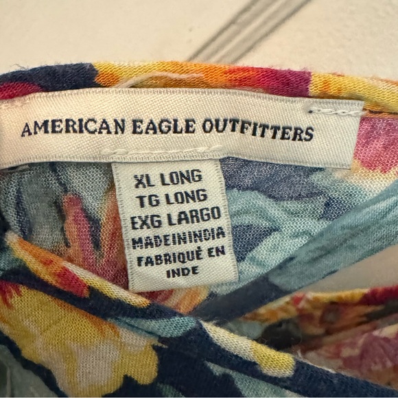 American Eagle Floral Halter Style Dress Size XL Long - Picture 4 of 4